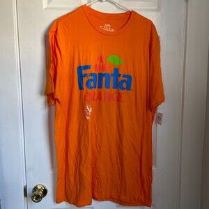 NWT Fanta graphic tee shirt tshirt top orange